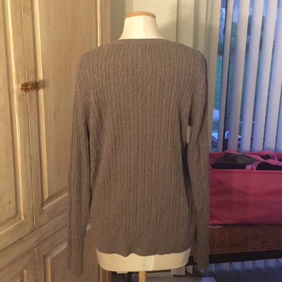 Sonoma Taupy Gray V-Neck Sweater - Sz XL - Picture 2 of 3